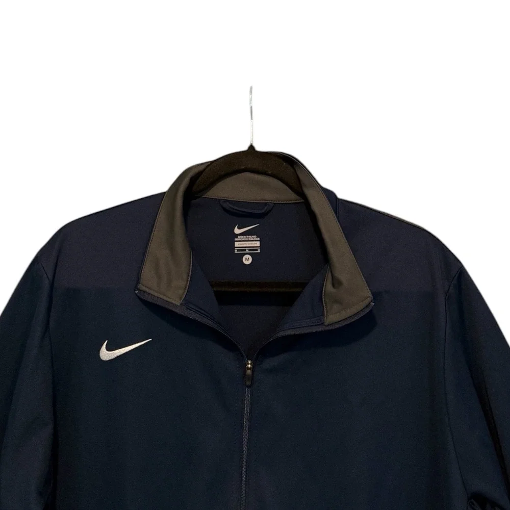 Nike Men's Epic Training Jacket Navy Blue Grey Full Zip Dri-FIT Running Track M